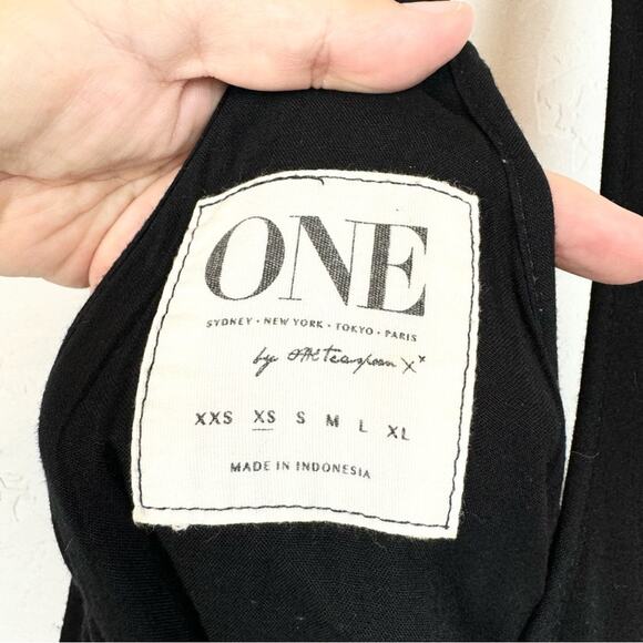 One Teaspoon Plant T-Back Ruffle Tiered Mini Dress Black XS Minimal Whimsigoth - Picture 10 of 15